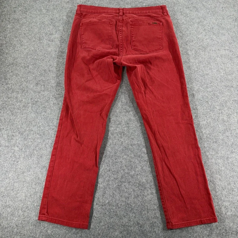 Lauren Ralph Lauren Modern Straight Ankle Jeans Red Stretch Denim Womens Size 10